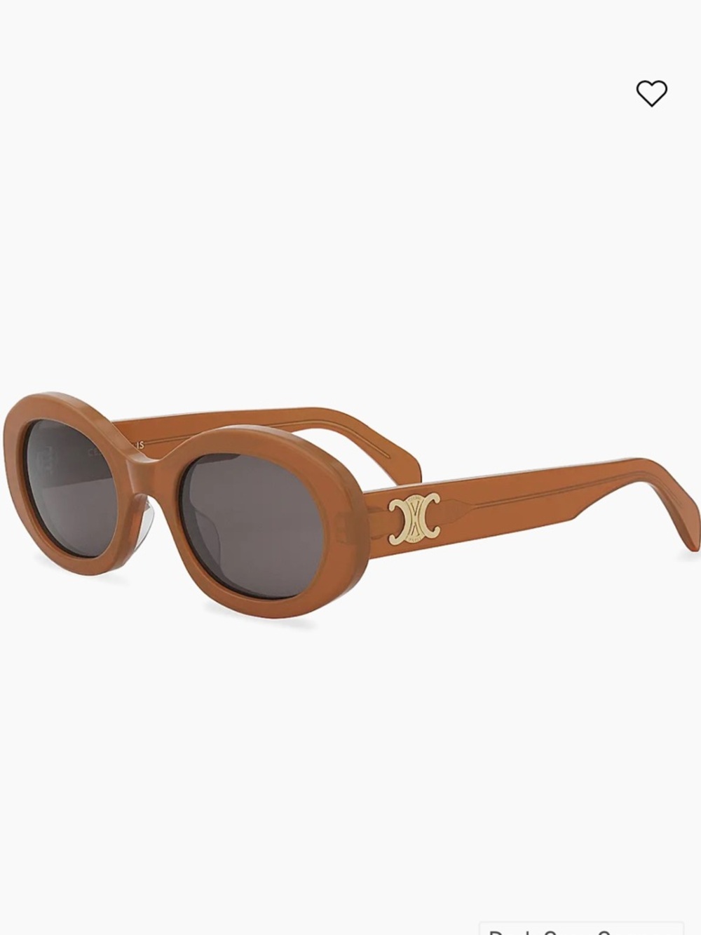 Celine Brown Oval Sunglasses with Gold Logo